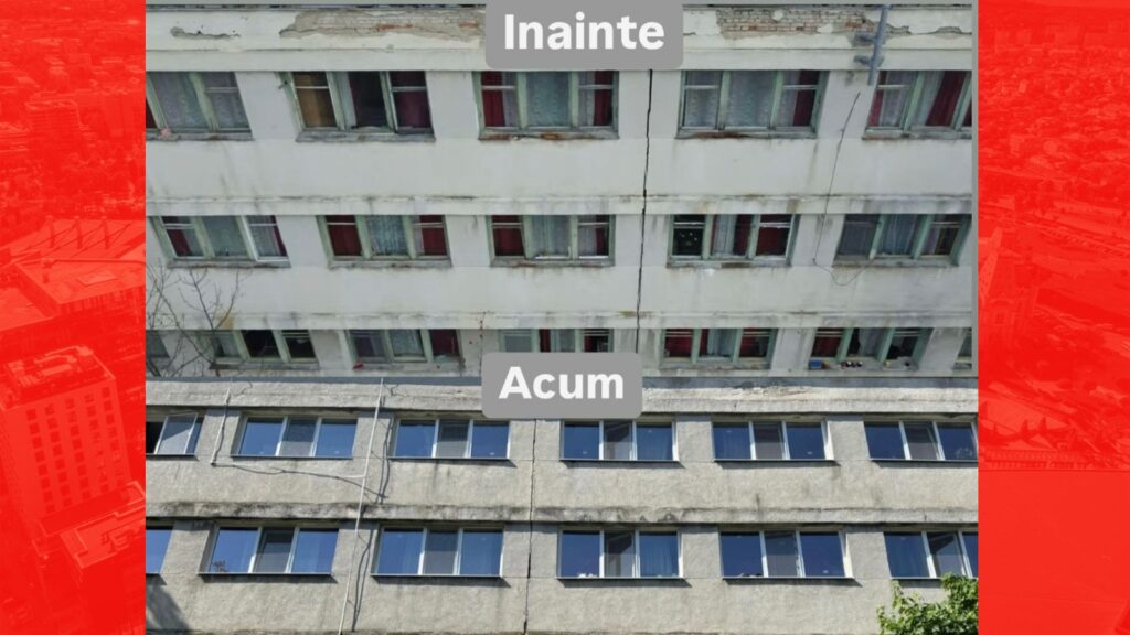 Ferestre schimbate în plină iarnă, la un cămin din Copou. Surprinzător, studenții au sprijinit modernizarea. Proiectul e încă în desfășurare