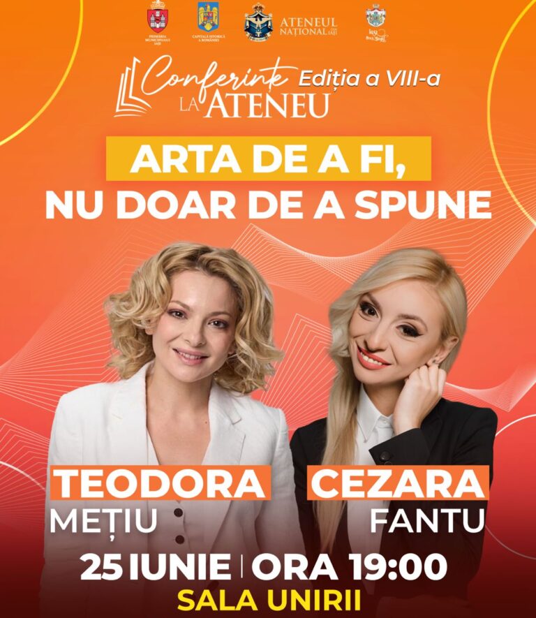 Arta de a fi, nu doar de a spune – conferință la Sala Unirii