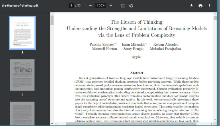 Inteligența artificială nu raționează, spun cercetătorii Apple. AGI-ul rămâne un miraj?
