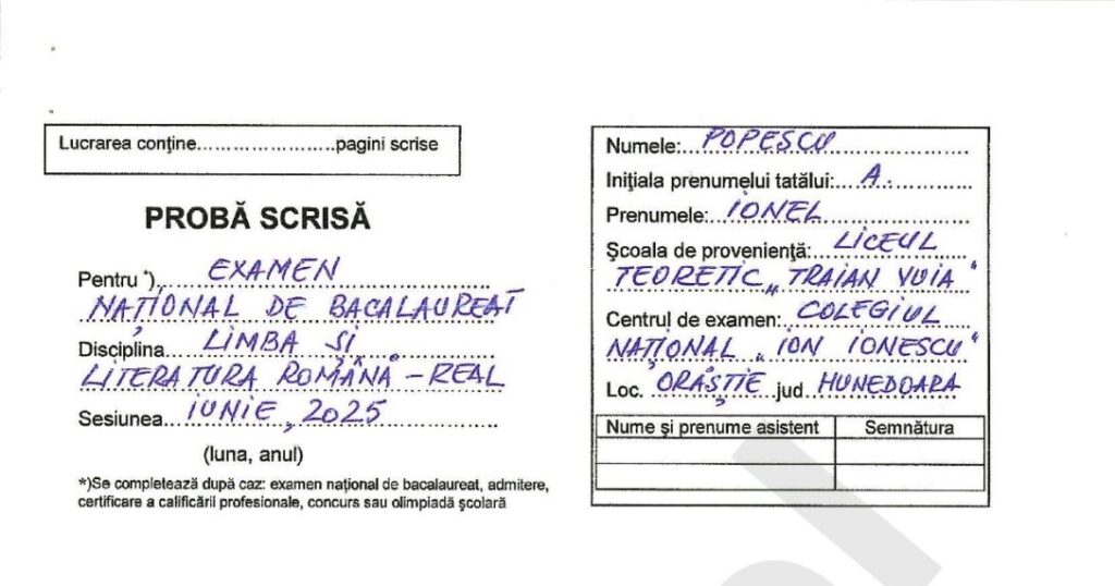 Bacalaureat 2025: reguli de prezentare la examen, completarea foii tipizate și interdicții în sala de examen