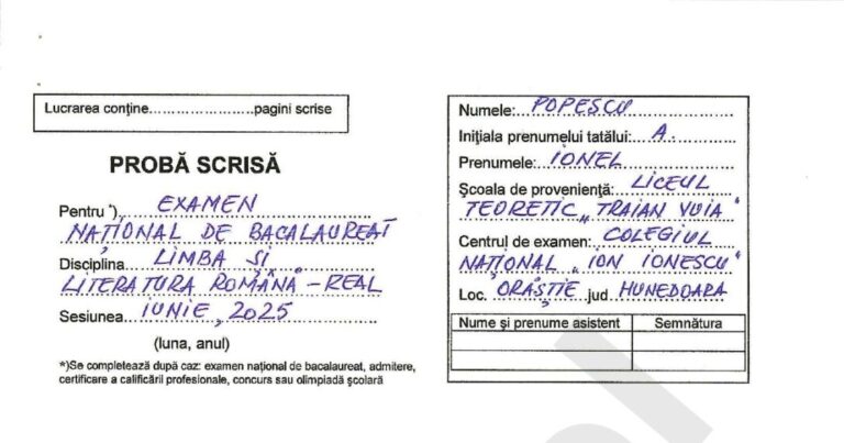 Bacalaureat 2025: reguli de prezentare la examen, completarea foii tipizate și interdicții în sala de examen