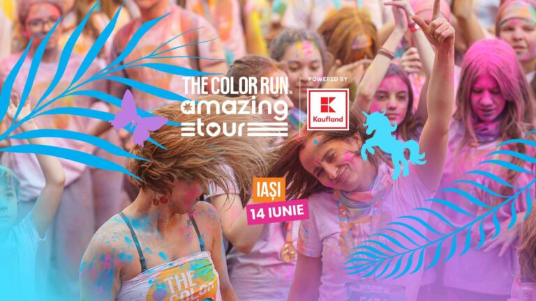 The Color Run Amazing Tour ajunge sâmbătă la Iași, în fața Palatului Culturii
