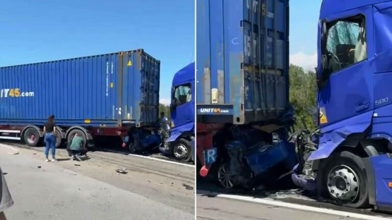 UPDATE A fost activat Planul Roşu de Intervenţie pe A1, după un accident grav. Au fost implicate trei TIR-uri şi cinci autoturisme