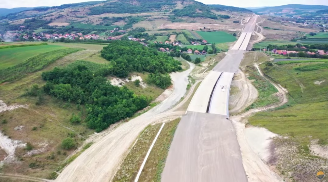 Starea lucrărilor pe Autostrada Unirii: lipsă de activitate la primul segment săptămâna trecută.