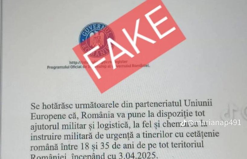 Ministerul de Interne: Apar noi dezinformări transmise în online cu privire la aşa-zisa „participare a României la un conflict militar
