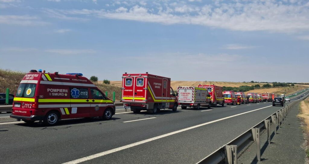  VIDEO/UPDATE Carambol pe Autostrada Soarelui: a fost activat Planul Roșu