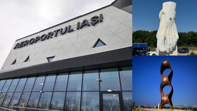 FOTO Aeroportul Iași devine primul muzeu de sculptură în aer liber din Europa, prin proiectul Sculpture OPEN AIRport. Opere din Austria, UK, România