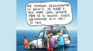 Accident c-un BMW și-o geamandură