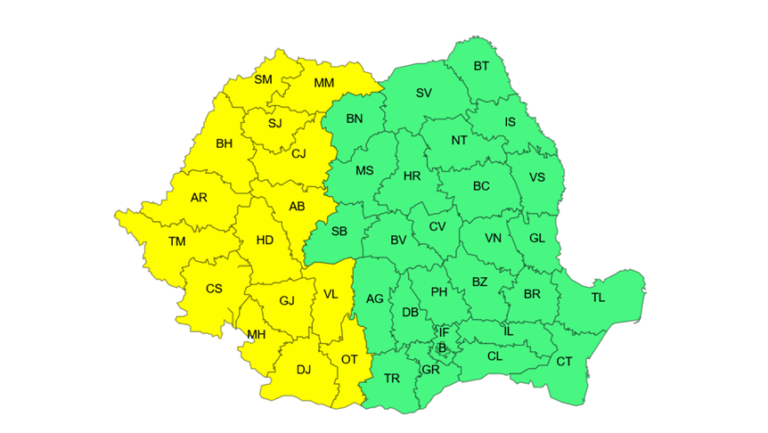 ANM - Atenţionare cod galben de caniculă joi, în jumătatea de vest a ţării. Vineri, caniculă în toată ţara, cu temperaturi până la 40 de grade
