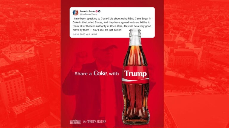 Zahărul din Coca-Cola va fi adevărat, din trestie de zahăr, nu înlocuitor, susţine Trump. Compania nu confirmă