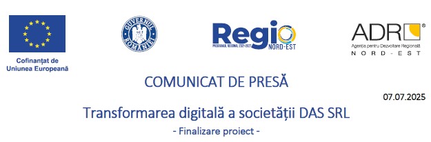  A fost finalizat proiectul „Transformarea digitală a societății DAS SRL” (P)