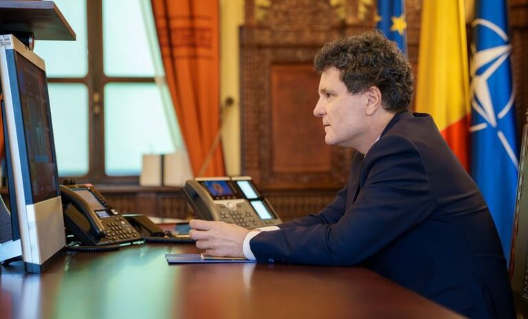 Nicuşor Dan a participat la o discuţie prin videoconferinţă despre sprijinul suplimentar pentru Ucraina cu Starmer, Macron, Kellogg şi doi senatori americani
