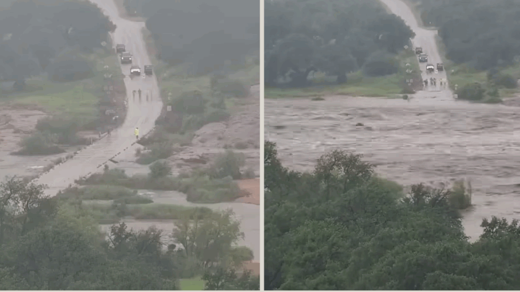  Viteza incredibilă a puhoaielor ucigașe din Texas. Un râu a crescut cât un copac într-o oră | VIDEO