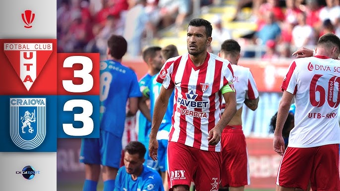 Superliga: Universitatea Craiova, 3-3 în deplasare cu UTA Arad, după ce a condus cu 3-0. Arădenii au marcat cele trei goluri începând din minutul 81