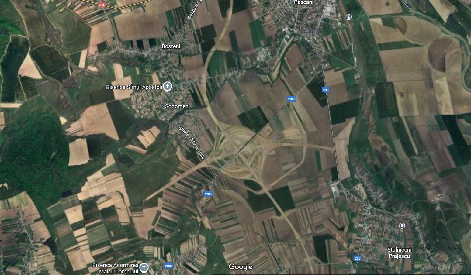 A7 e gata integral de la Pașcani la București. Nu în teren, ci pe Google Maps. Aplicația a actualizat imaginile și a inclus Autostrada Moldovei