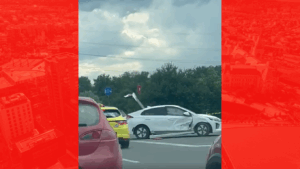 VIDEO | Accident rutier în capăt CUG. Două mașini implicate