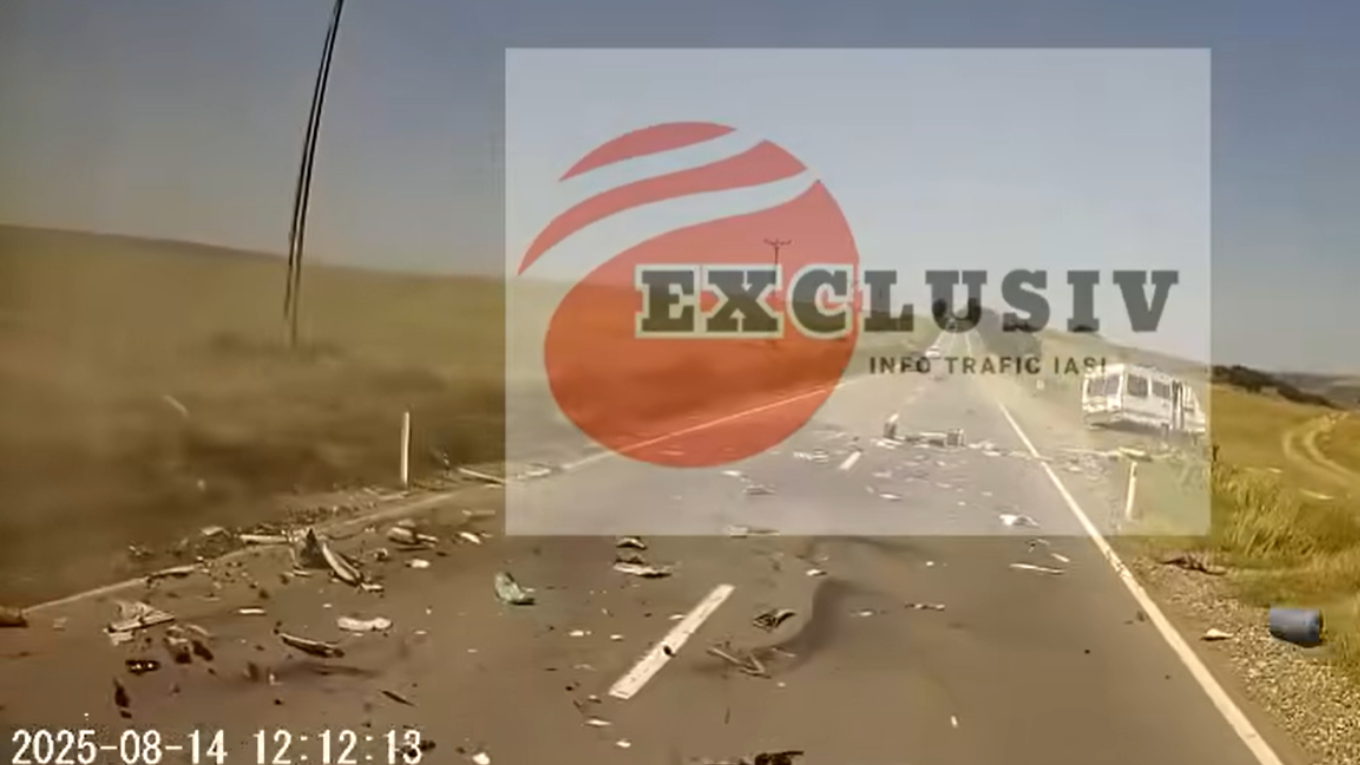 VIDEO | Momentul impactului mortal de pe DN 28A, surprins de o cameră de bord. Familie distrusă în drum spre vacanța cu rulota