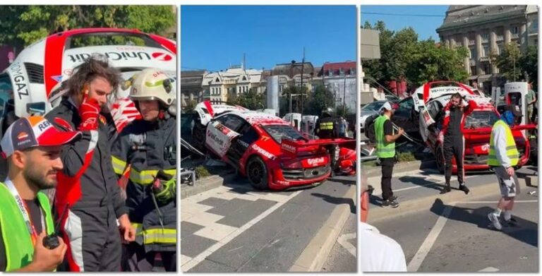 VIDEO - Accident grav la Super Rally Timişoara - Marco Leu, fiul lui Mihai Leu, a distrus maşina tatălui său
