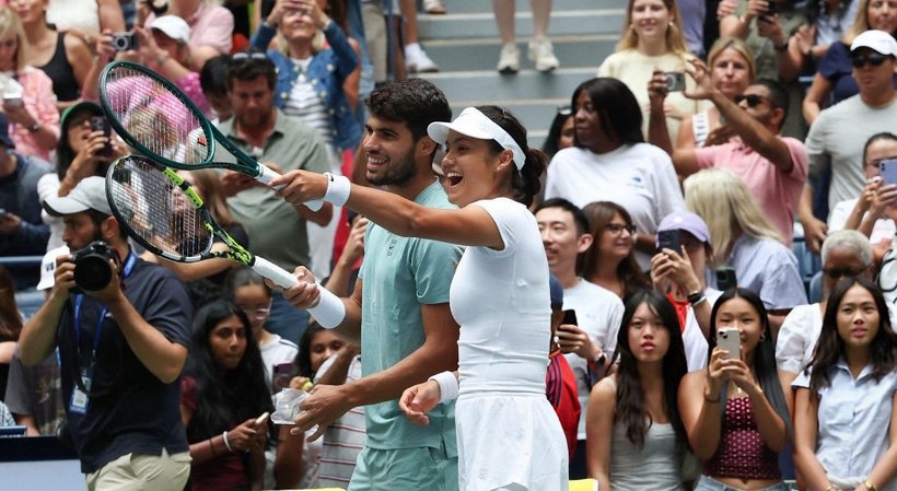 US Open: Carlos Alcaraz şi Emma Răducanu, eliminaţi din primul tur al probei de dublu mixt