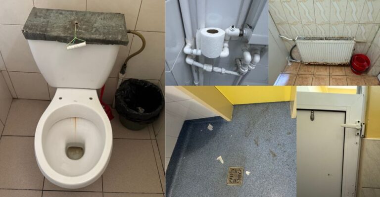 Toaletele de speriat din triajul spitalelor de stat ieșene. „Ziarul de Iași” confirmă plângerile cititorilor: mizerie, improvizații și lipsa produselor sanitare