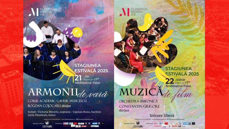 Filarmonica MOLDOVA continuă seria concertelor din cadrul Stagiunii Estivale 2025, ce vor avea loc la AMFITEATRUL PALAS - TEATRUL DE VARĂ