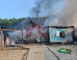 Incendiu puternic pe strada Cicoarei din Iași: o locuință, mistuită de flăcări