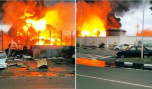 Incendiu masiv la un depozit de petrol situat în Soci, pe coasta rusească a Mării Negre, în urma unui atac ucrainean cu drone