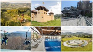 Traseul de weekend: propunerea ZDI – Escapadă la Gura Humorului. Sanie de vară, Mega Tiroliana, Satul Hobbiților, Fântâna Muzicală
