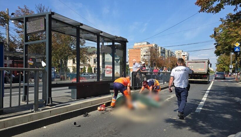  O femeie de 78 de ani a fost călcată de un camion în centrul municipiului Buzău 