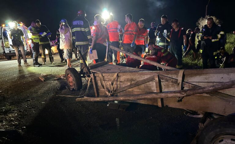 UPDATE Accident rutier grav în comuna Scânteia. Două persoane au fost găsite în stop cardiorespirator