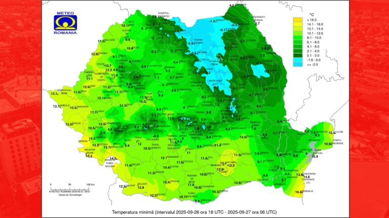 Azi-dimineață a fost și mai frig decât ieri, doar un grad la Iași