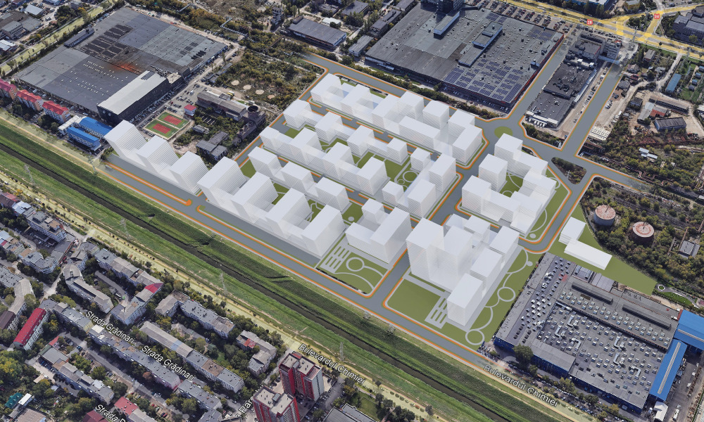 Proiect major pe fosta platformă Terom: zeci de tronsoane de bloc pe 12 ha. Nume foarte cunoscute implicate