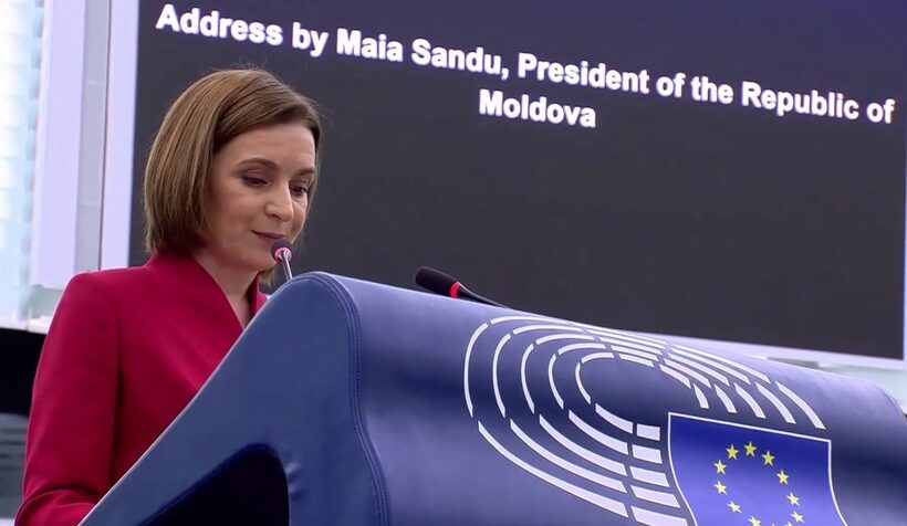 Moldova nu va supravieţui ameninţărilor lui Putin dacă nu aderă la UE, avertizează preşedinta Maia Sandu în Parlamentul European
