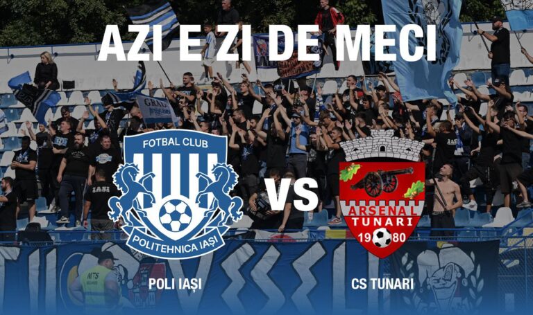 LIVE TEXT: Fotbal, Liga II, etapa a VIII-a; Politehnica Iași-CS Tunari, ora 11:00 (Scor final 2:0)