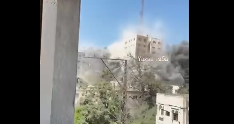 Israelul a distrus un nou bloc-turn din oraşul Gaza - VIDEO