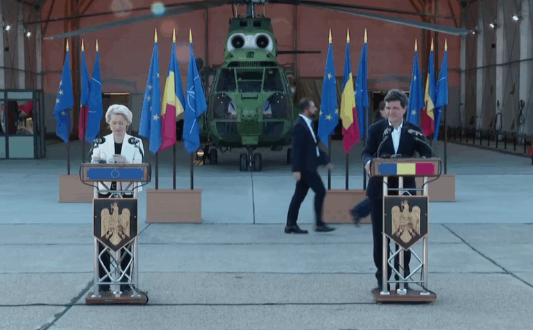 Ursula von der Leyen, în România: Aţi combătut cu succes încercări de manipulare. Rezistaţi în faţa intimidărilor care sunt parte din jocurile Moscovei