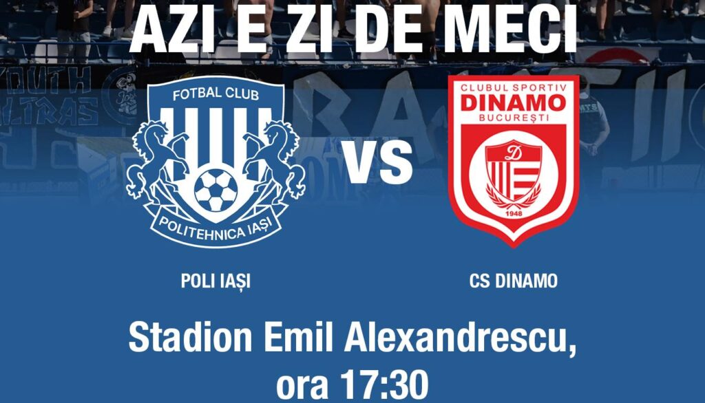  LIVE TEXT A început meciul din Copou (ora 17,30): Politehnica Iași-CS Dinamo București, în etapa a X-a a Ligii a II-a. Scor final 1:1