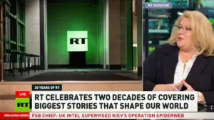 Șoșoacă, la Moscova, în aceeași sală cu Putin pentru aniversarea a 20 de ani a Russia Today, post TV interzis în UE
