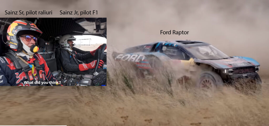  Pilotul de formula 1 Sainz Jr. ”s-a dat” cu mașina de raliuri a tatălui său, Sainz Sr.