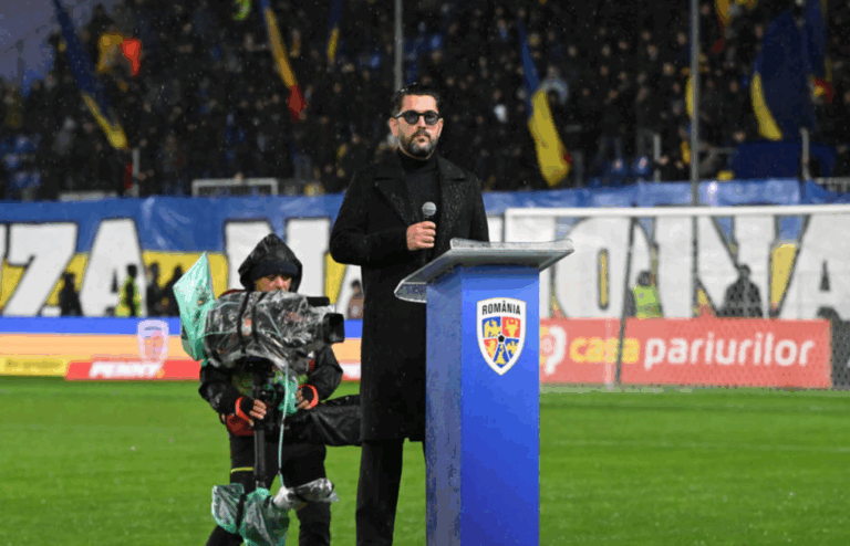 FRF explică problemele de la intonarea imnului la meciul România – San Marino: „Defecţiune tehnică din cauza ploii abundente”