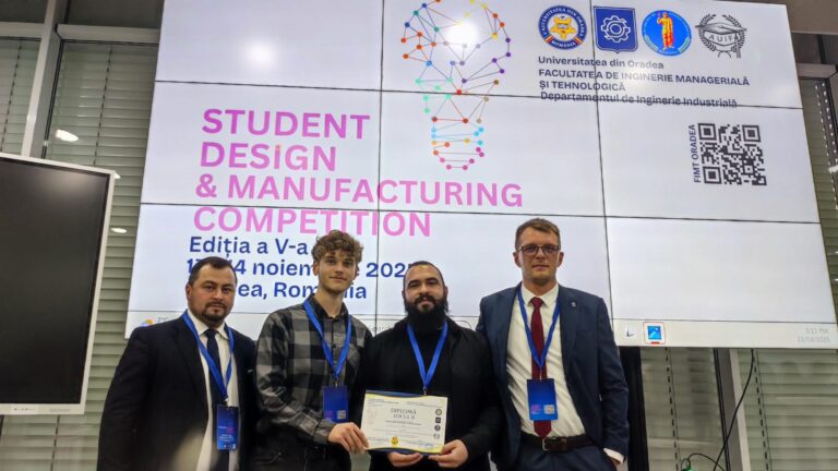 Studenți ai Facultății de Construcții de Mașini și Management Industrial, pe podium la „Student Design & Manufacturing Competition 2025”