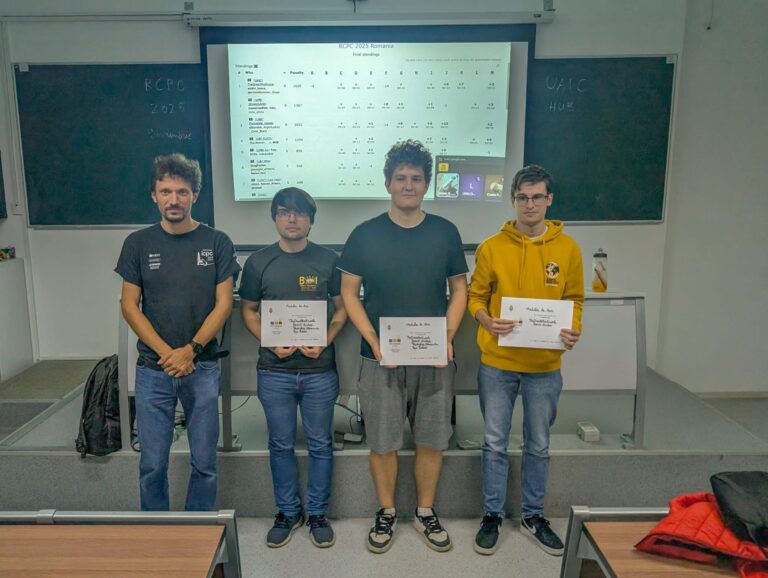 Studenții Facultății de Informatică a UAIC, premiați la etapa națională a Romanian Collegiate Programming Contest 2025