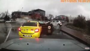 Accidentul grav din capăt CUG – Momentul impactului (VIDEO)