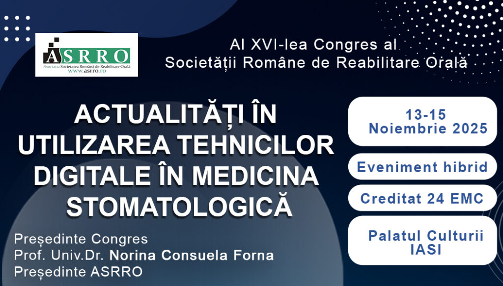  Congresul Național al Asociației Societatea Română de Reabilitare Orală reunește la Iași peste 1.100 de participanți