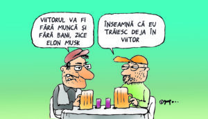 Doi la o bere, discutând despre viitor