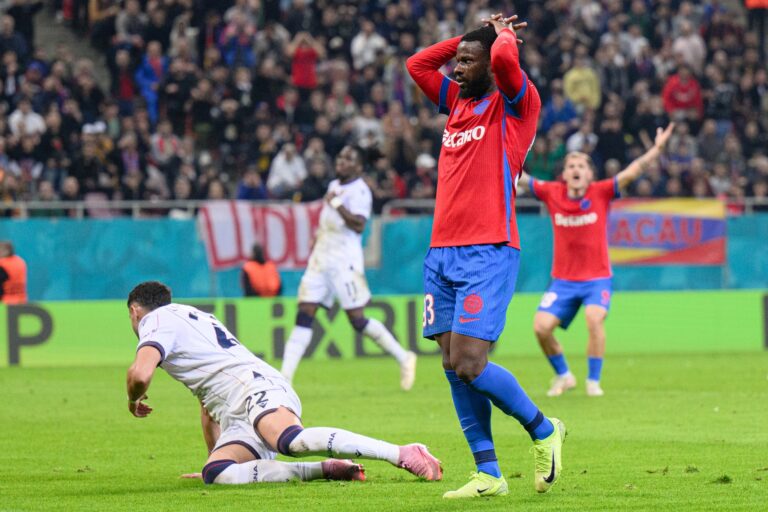 Europa League: FCSB cedează cu 3-1 în fața lui FC Basel. Un cartonaș roșu primit devreme a decis soarta partidei