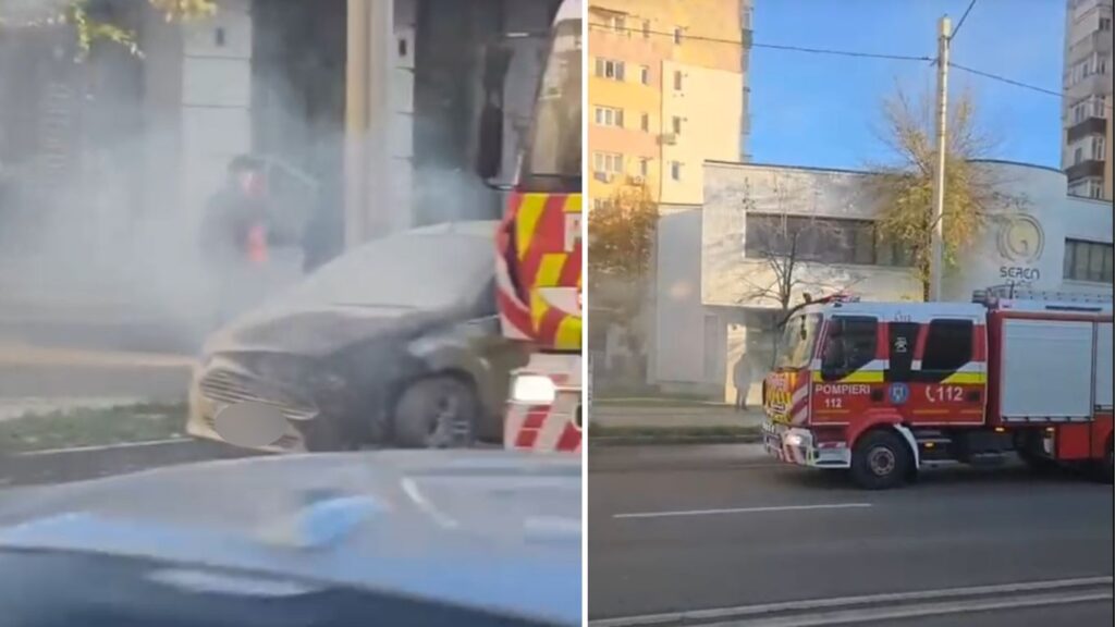  VIDEO | Incendiu violent în Păcurari. O mașină s-a făcut scrum