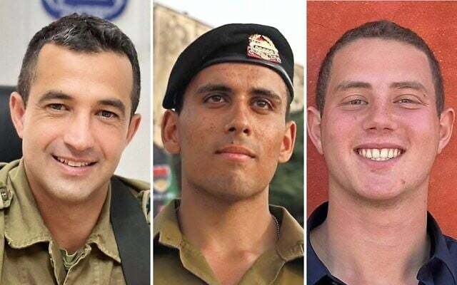 Israelul a identificat cadavrele restituite duminică de Hamas ca fiind ale celor trei ostatici