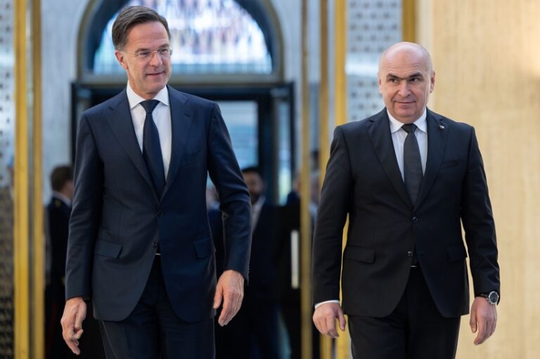 Secretarul general al NATO, Mark Rutte primit de Bolojan la Palatul Victoria: Obiectivul Guvernului României este de a relansa industria românească de apărare