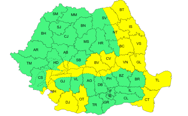 Vântul continuă să bată tare în Moldova. Iașul, vizat de cod galben